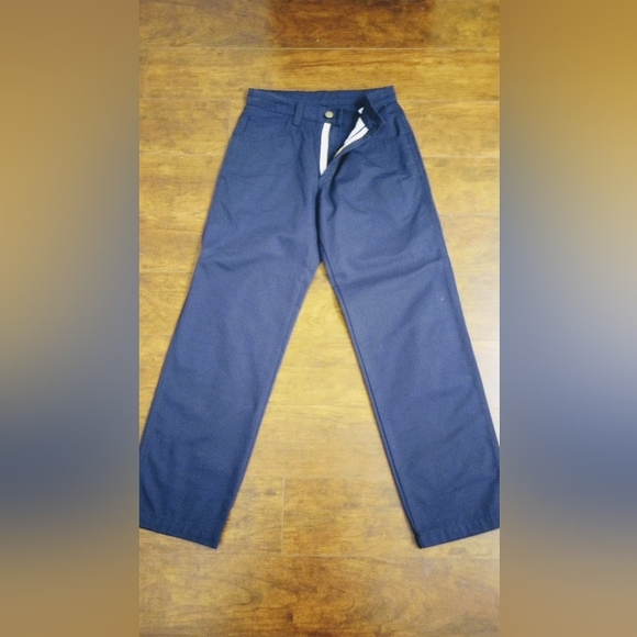 Los Angeles Apparel Poly Cotton Twill Pants. 26" waist 30"length. New Navy blue - Picture 3 of 4